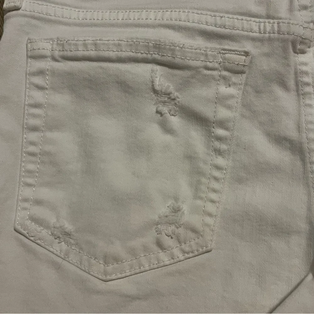 Joe's Jeans White Denim Distressed Shorts